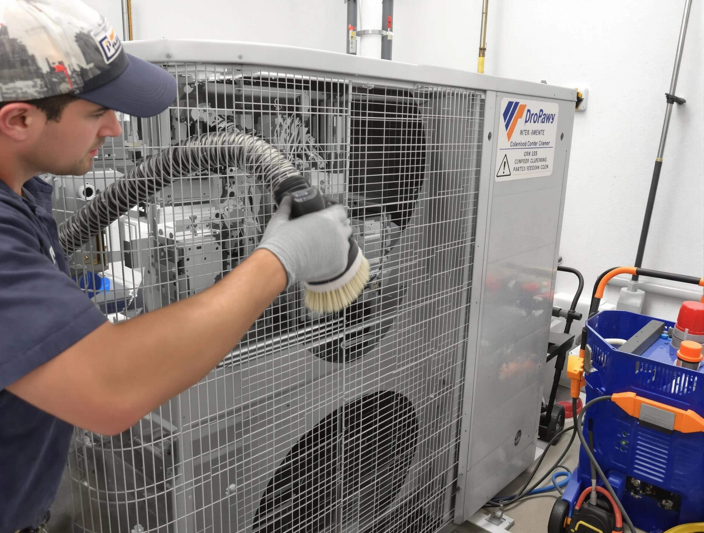 Hempfield Air Duct Cleaning specialist performing precision AC coil cleaning for improved system performance in Hempfield
