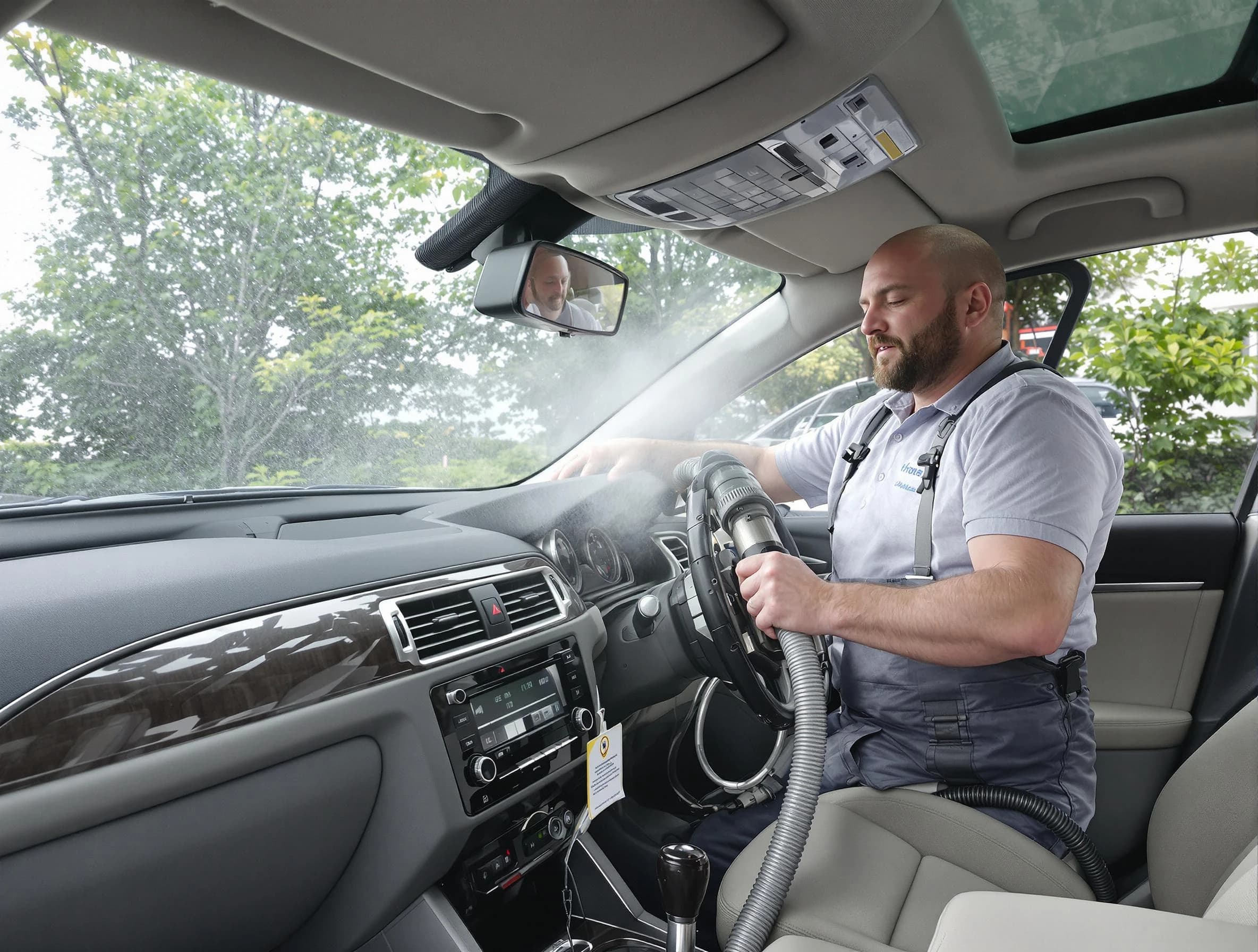 Hempfield Air Duct Cleaning specialist performing professional car duct cleaning in Hempfield