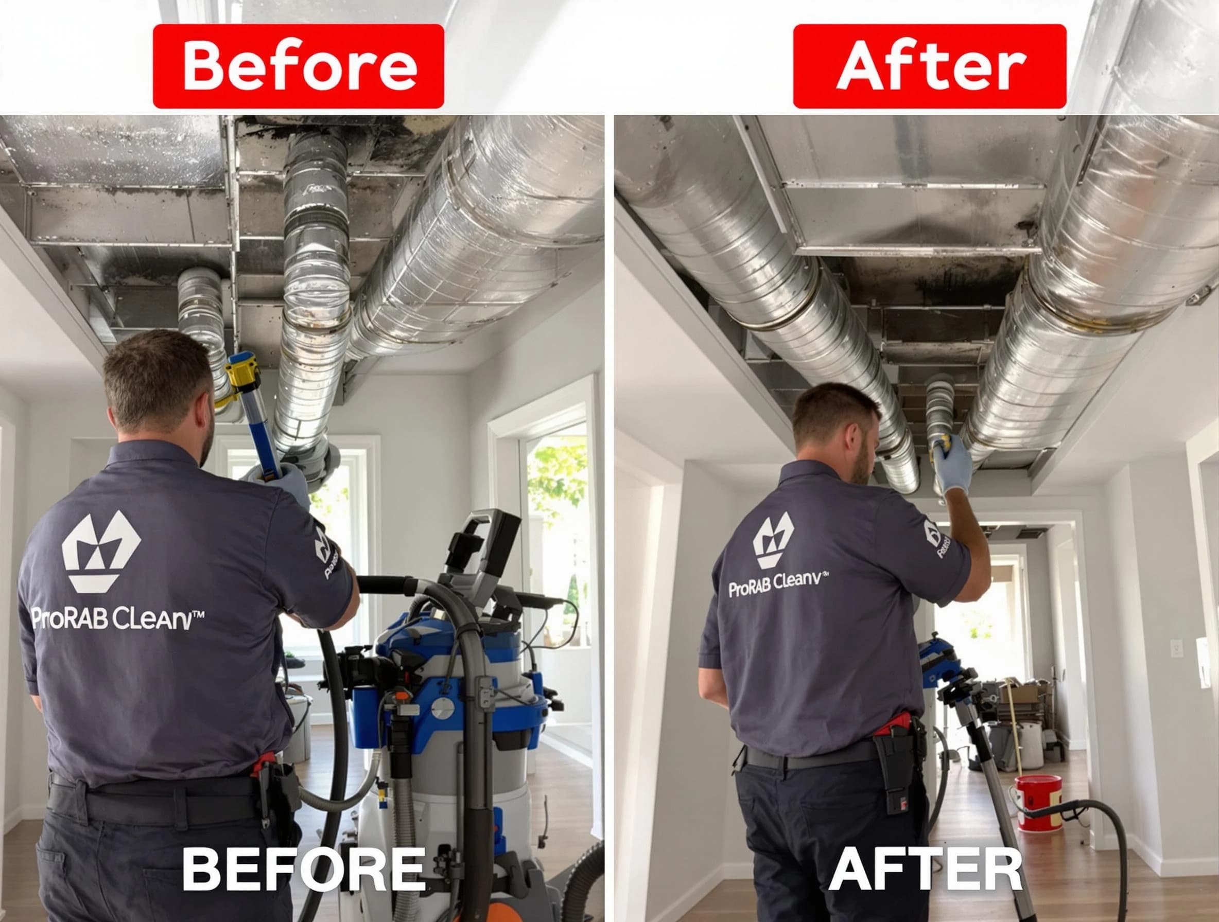 Hempfield Air Duct Cleaning expert performing thorough residential duct cleaning in a Hempfield home